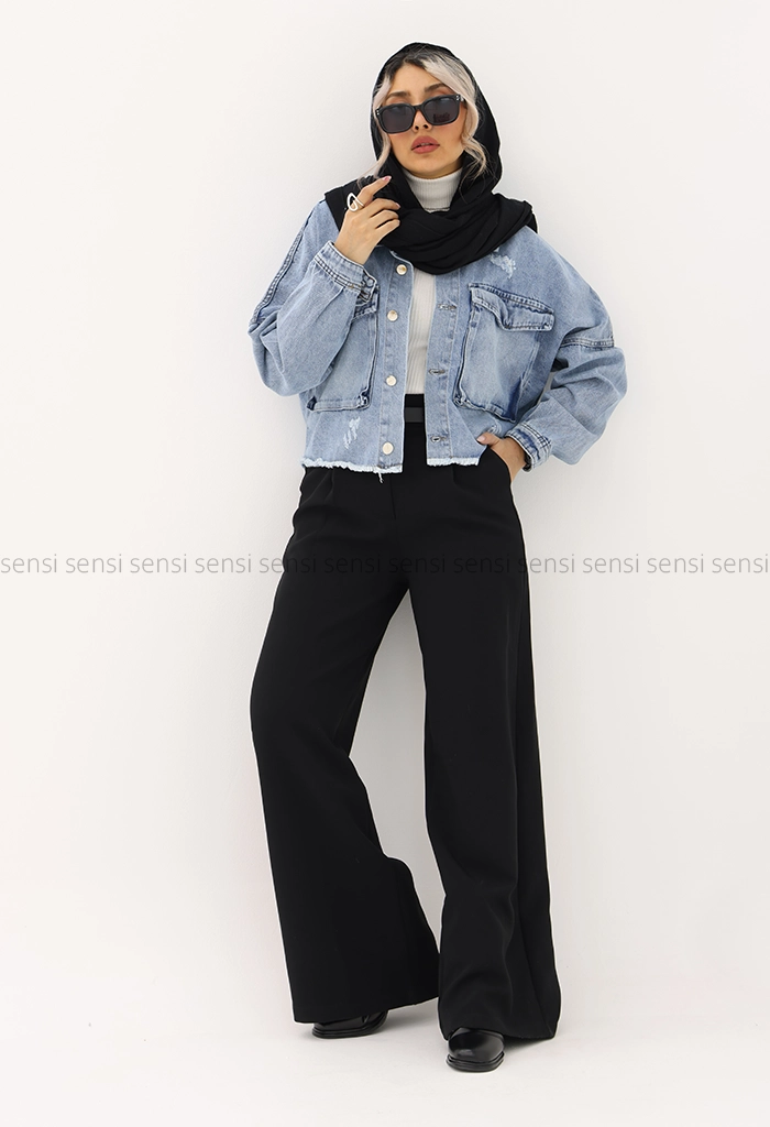 کت جین جیب بزرگ کد1005171